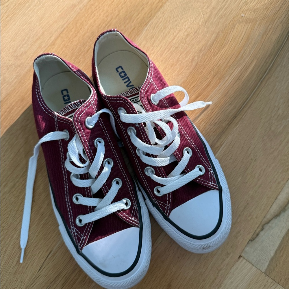 Converse Maroon Canvas Sneakers